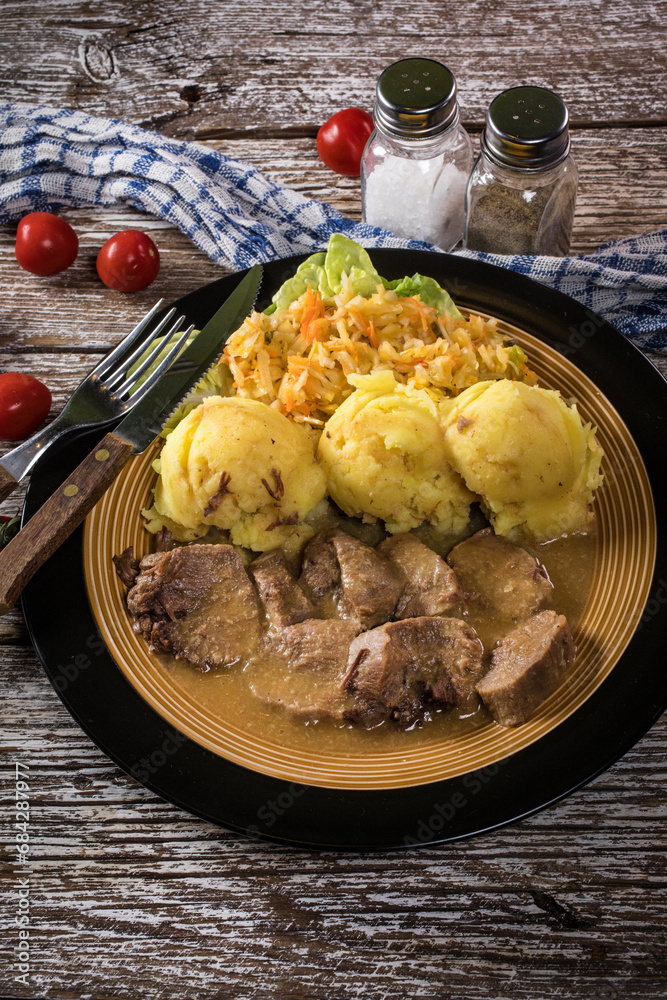 Canvas Prints braised pork tongues in horseradish sauce.