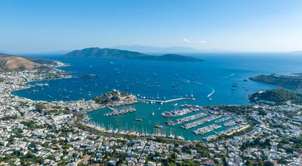 Canvas schilderij  Aerial view of Bodrum on Turkish Riviera. View on Saint Peter Castle Bodrum castle and marina  © Esin Deniz