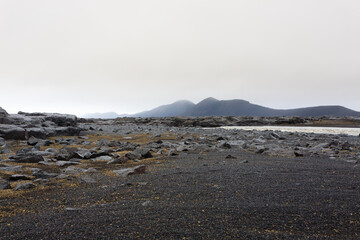 Central Iceland landscape along the road to Askja
