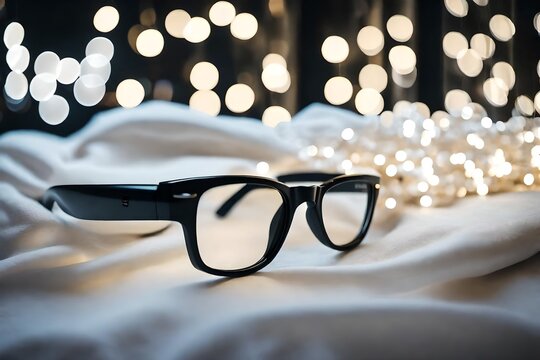 glasses on  white table