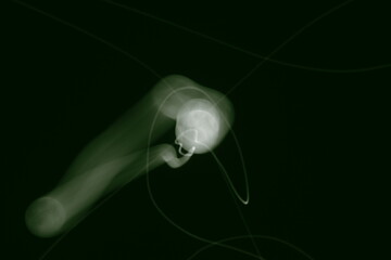 満月　月の軌跡