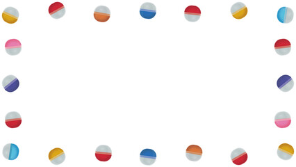 20個のカプセルが並んだフレーム