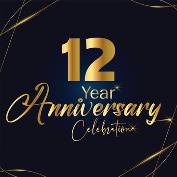 12 years anniversary celebration logotype.