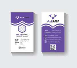 Office employee ID card template