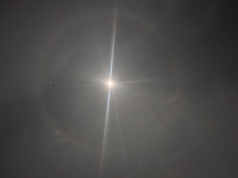 The moon's halo or lunar halo 