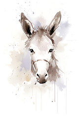 abstract background - Hand scripple vector, simple and plain black and white Donkey Painting made with Charcol