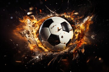 Fototapeta premium Soccer Ball In Action Art