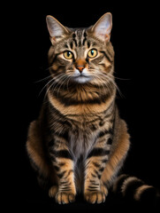 Obraz premium Chaussie Cat Studio Shot Isolated on Clear Background, Generative AI