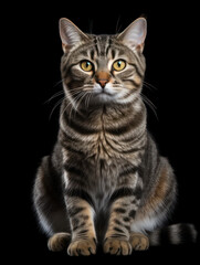 Obraz premium Chaussie Cat Studio Shot Isolated on Clear Background, Generative AI