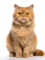 Fototapeta premium Chaussie Cat Studio Shot Isolated on Clear Background, Generative AI