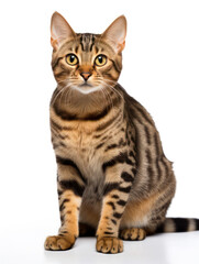 Chaussie Cat Studio Shot Isolated on Clear Background, Generative AI