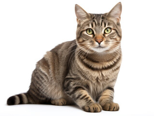 Obraz premium Chaussie Cat Studio Shot Isolated on Clear Background, Generative AI