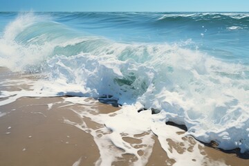 The Ocean Waves Crashed Against The Shore. Сoncept Beach Sunsets, Surfer Lifestyle, Seaside Serenity, Coastal Wildlife, Sandy Toes And Salty Kisses