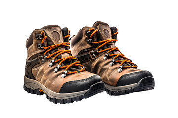 Adventure-Ready Hiking Boots on transparent background.