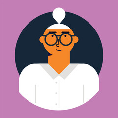 Profile icons woman. People avatars. Icons for games, online communities, web forums. Vector illustration in flat cartoon style