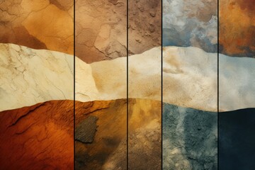 Set of grunge textures and backgrounds. Elements of this image furnished by NASA, A collage of different natural Earth textures mixed in a beautiful abstract background, AI Generated