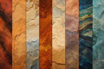 Colorful marble texture. Abstract background for design. High quality photo, A collage of different natural Earth textures mixed in a beautiful abstract background, AI Generated