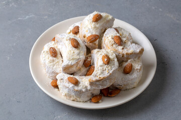 Traditional Kavala cookies with almond