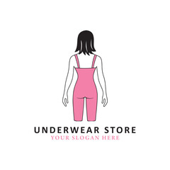 underwear women logo design vector format