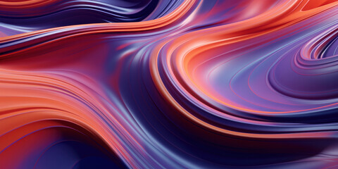 Obraz premium Dynamic abstract with swirling waves of blue and red.