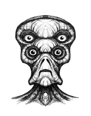 Alien creature, sketch - digital painting 