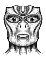 Alien creature, sketch - digital painting 
