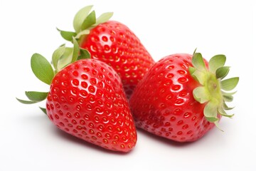 Fresh juicy strawberry isolated on white background