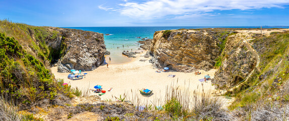 Wonderful beach near Porto Covo, Portugal - 684309719