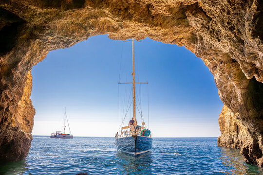 Idyllic landscape at the beautiful Algarve, Portugal