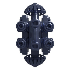 Metal abstract shape, 3d render