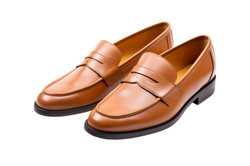 Smart Casual Loafers on transparent background.