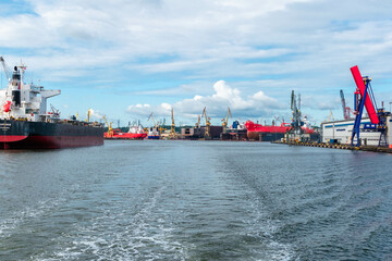 cargo ship in port