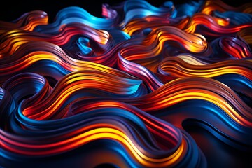 Abstract Multicolor Spectrum - Striking 3D Render for Graphic Design and Creative Projects