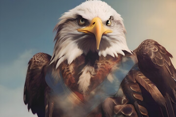Fototapeta premium portrait of a bald eagle