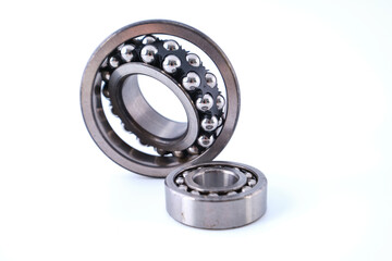 double metal bearing on white background