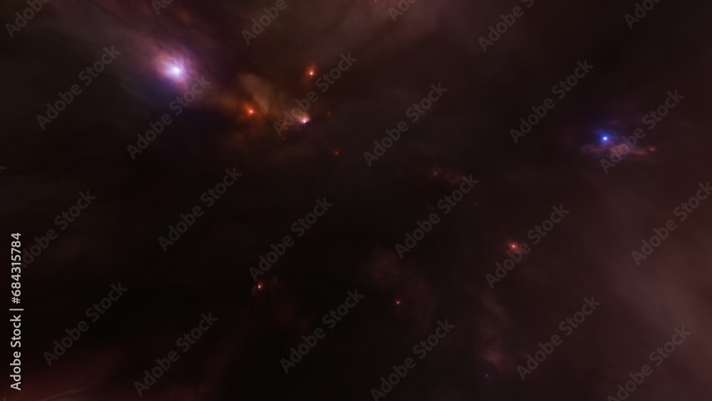 Wall mural abstract dark colors nebula. antimatter in space