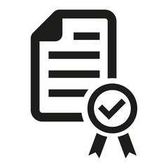 Certificate icon on white background.