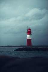 lighthouse on the coast of the sea
