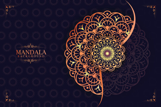 Luxury ornamental mandala design background Abstract gold luxury pattern template