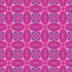 Seamless multicolor pattern of geometric elements for printing on fabric