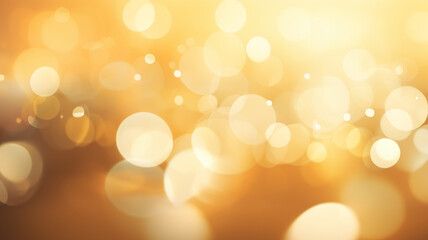 Abstract golden bokeh background. Christmas and New Year concept. Soft light defocused spots