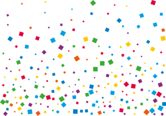 Luxury Rainbow Square Confetti