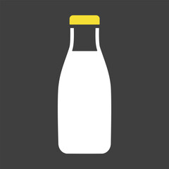 Milk Bottle icon vector. Dairy product sign