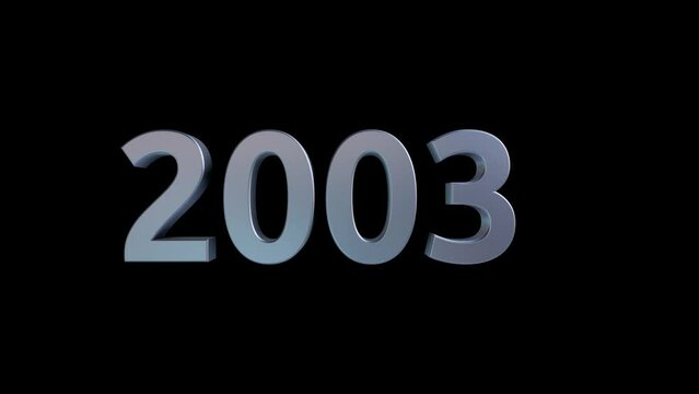 2000 to 2024 year falling digits countdown animation