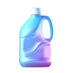 A bottle of laundry detergent with soft smooth lighting 3d neon 