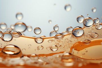 The macro snapshot illustrates proteins as individual petite orbs linked by delicate strands of amino acids.