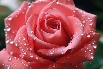 A beautiful pink rose with glistening water droplets. Perfect for adding a touch of elegance to any project or design.