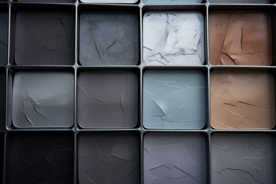 A close-up view of a box of paint. This image can be used to depict creativity, art supplies, or a painter's toolkit.
