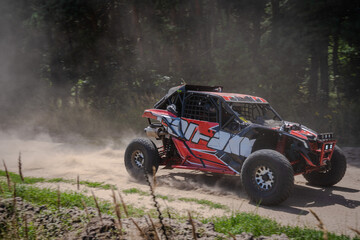 UTV, 4x4 off-road vehicle on competition in summer