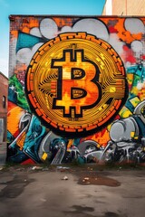 Graffiti Grandeur: The Bitcoin Emblem